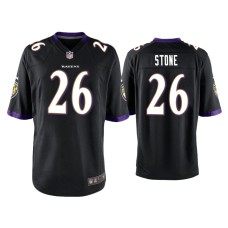 Men Baltimore Ravens #26 Geno Stone Black Game Jersey Men Baltimore Ravens #26 Geno Stone Black Game Jersey
