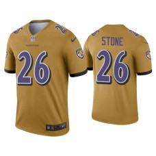 Men Baltimore Ravens #26 Geno Stone Gold Inverted Legend Jersey Men Baltimore Ravens #26 Geno Stone Gold Inverted Legend Jersey