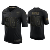 Men Baltimore Ravens #90 Pernell McPhee Black 2020 Salute To Service Limited Jersey