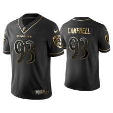 Men Baltimore Ravens #93 Golden Edition Vapor Limited Ravens Calais Campbell Black Jersey Men Baltimore Ravens #93 Golden Edition Vapor Limited Ravens Calais Campbell Black Jersey