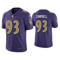 Men Baltimore Ravens #93 Color Rush Limited Calais Campbell Purple Jersey Men Baltimore Ravens #93 Color Rush Limited Calais Campbell Purple Jersey