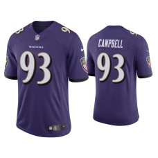 Men Baltimore Ravens #93 Calais Campbell Vapor Limited Purple Jersey Men Baltimore Ravens #93 Calais Campbell Vapor Limited Purple Jersey
