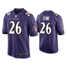 Men Baltimore Ravens #26 Geno Stone Purple Game Jersey Men Baltimore Ravens #26 Geno Stone Purple Game Jersey