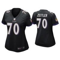 Women Baltimore Ravens #70 Kevin Zeitler Black Game Jersey Women Baltimore Ravens #70 Kevin Zeitler Black Game Jersey