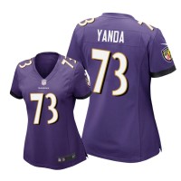 Women Baltimore Ravens #73 Purple Marshal Yanda Nike Game Jersey Women Baltimore Ravens #73 Purple Marshal Yanda Nike Game Jersey