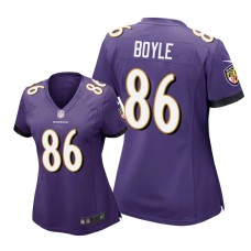 Women Baltimore Ravens #86 Purple Nick Boyle Nike Game Jersey Women Baltimore Ravens #86 Purple Nick Boyle Nike Game Jersey